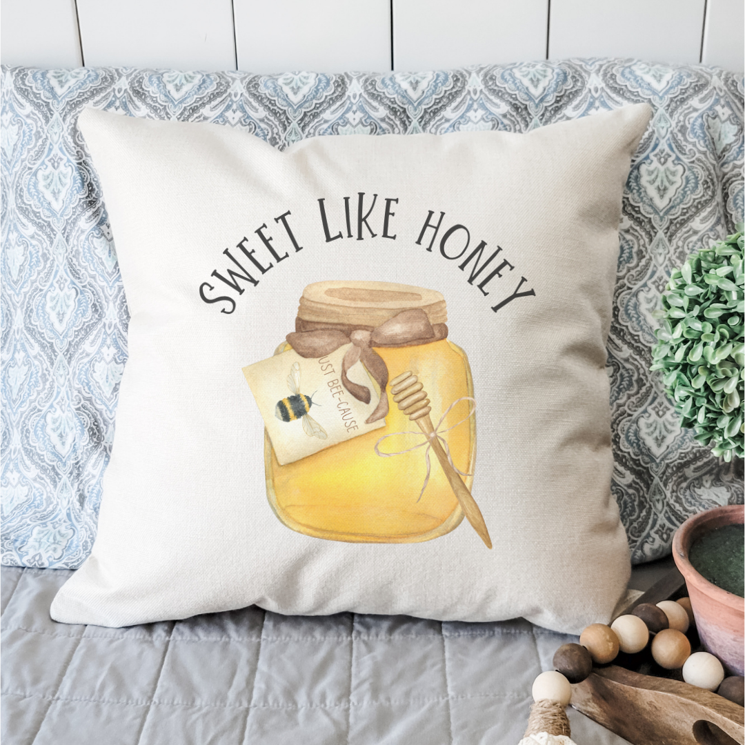 Sweet Like Honey Pillow Cover - beige